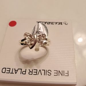 NWT Marsala Sterling silver plated dragonfly ring
